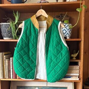 Tony Chestnut Quilted Cotton Vest M